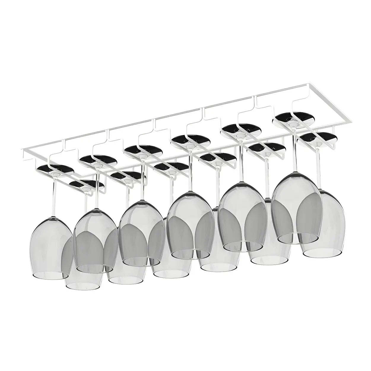 Minimalist Black Metal Hanging Wine Rack — White / 1 Piece
