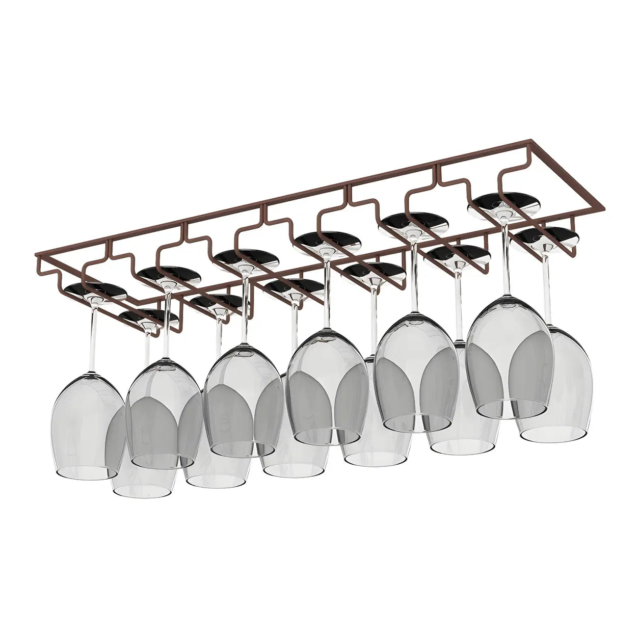 Minimalist Black Metal Hanging Wine Rack — White / 1 Piece
