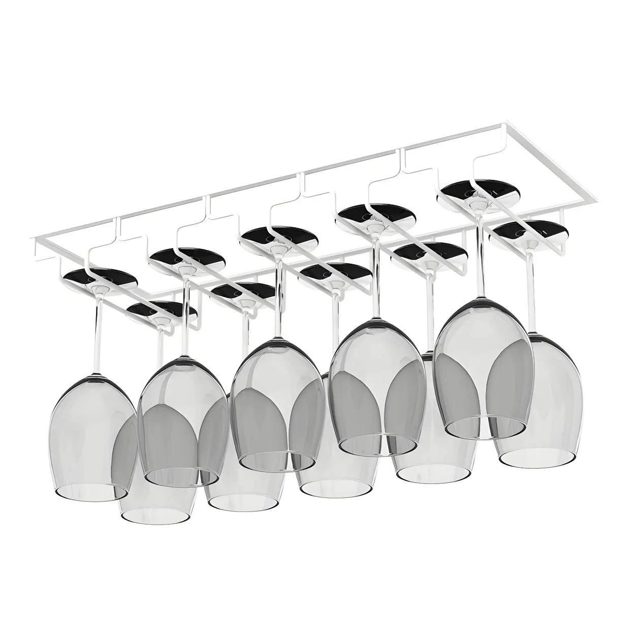 Minimalist Black Metal Hanging Wine Rack — White / 1 Piece