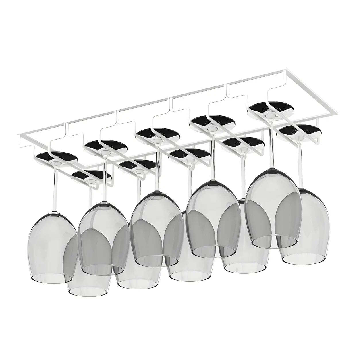 Minimalist Black Metal Hanging Wine Rack — White / 1 Piece