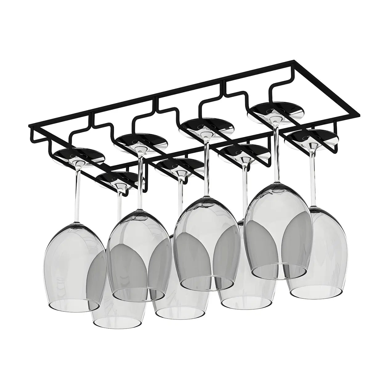 Minimalist Black Metal Hanging Wine Rack — White / 1 Piece