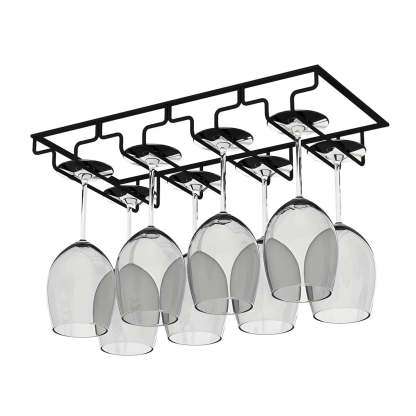 Minimalist Black Metal Hanging Wine Rack — White / 1 Piece