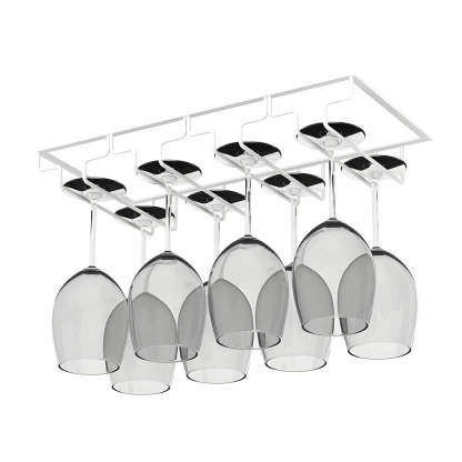 Minimalist Black Metal Hanging Wine Rack — Bronze / 1 Piece