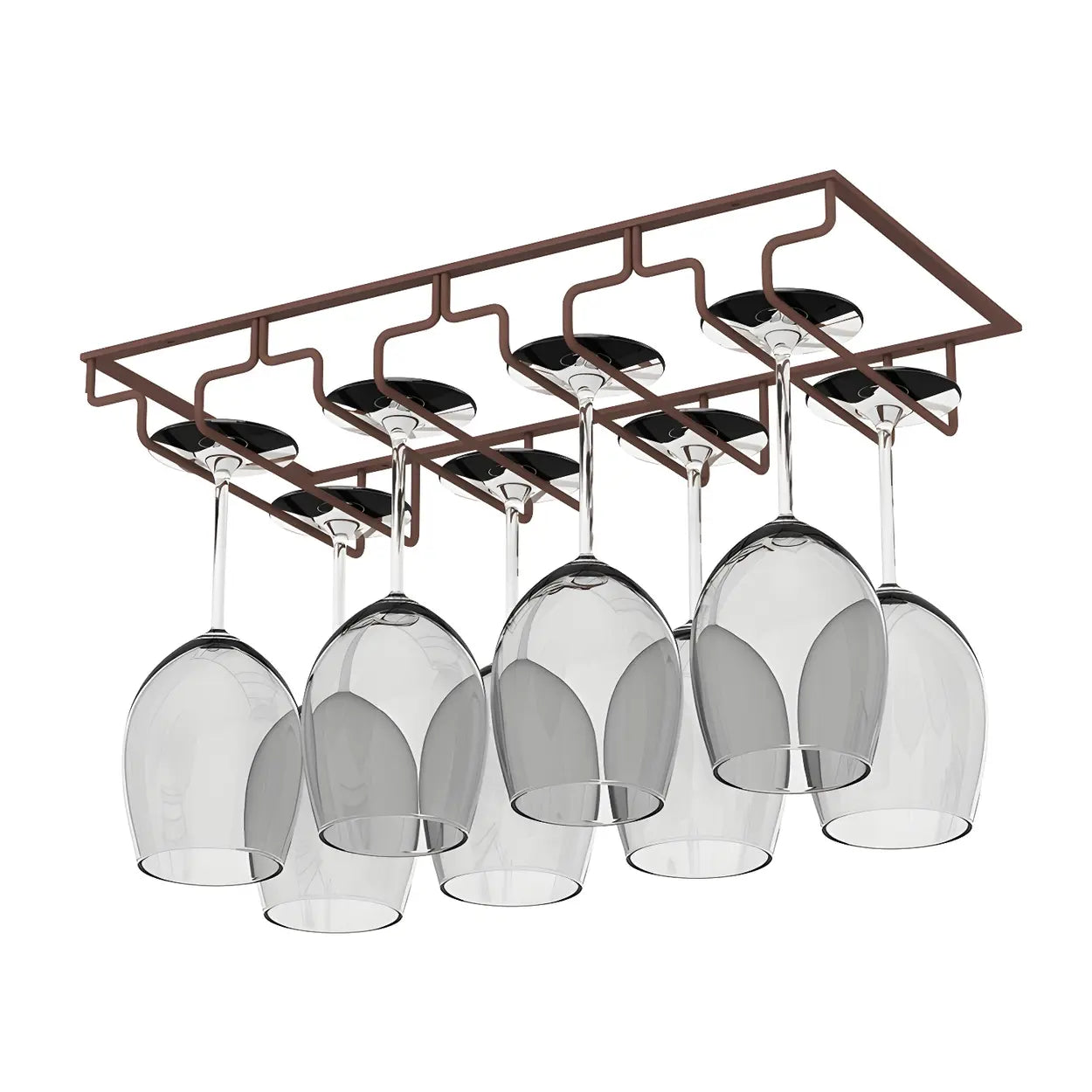 Minimalist Black Metal Hanging Wine Rack — Bronze / 1 Piece