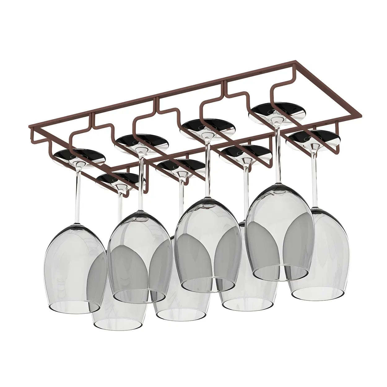 Minimalist Black Metal Hanging Wine Rack — Bronze / 1 Piece