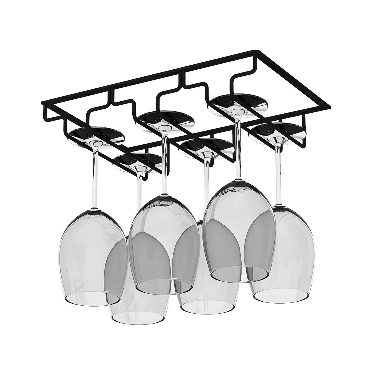 Minimalist Black Metal Hanging Wine Rack — Bronze / 1 Piece