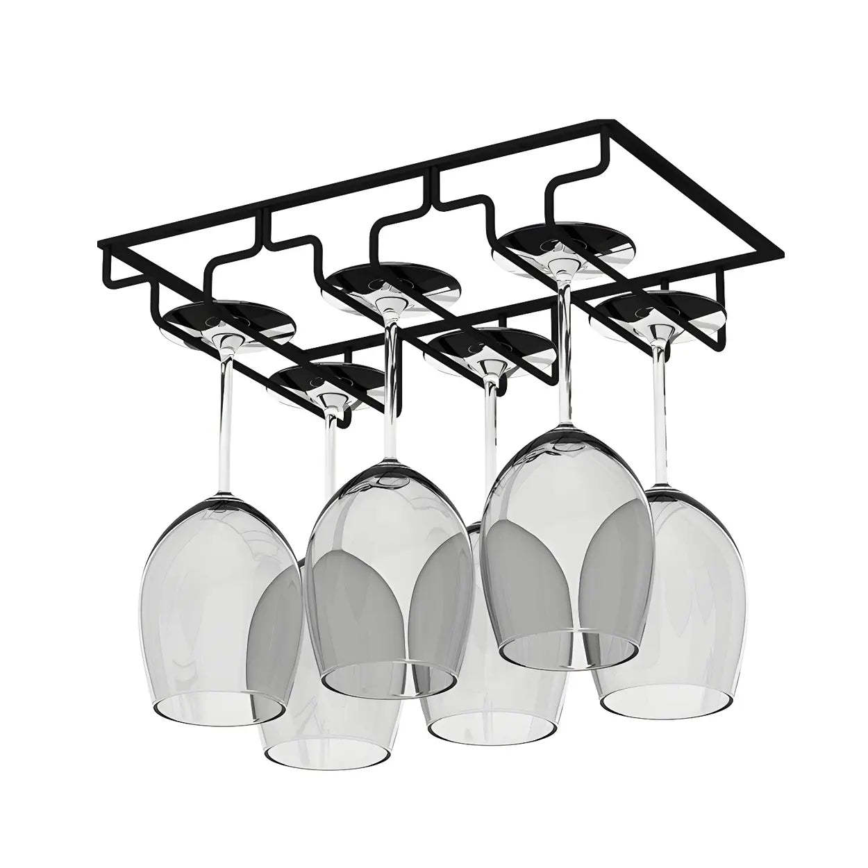 Minimalist Black Metal Hanging Wine Rack — Bronze / 1 Piece