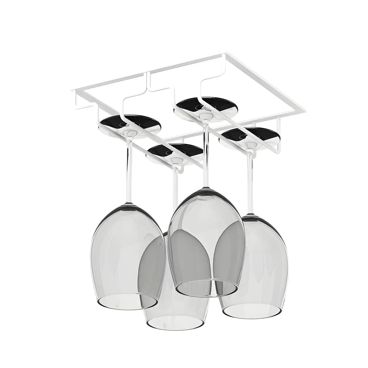Minimalist Black Metal Hanging Wine Rack — Bronze / 1 Piece