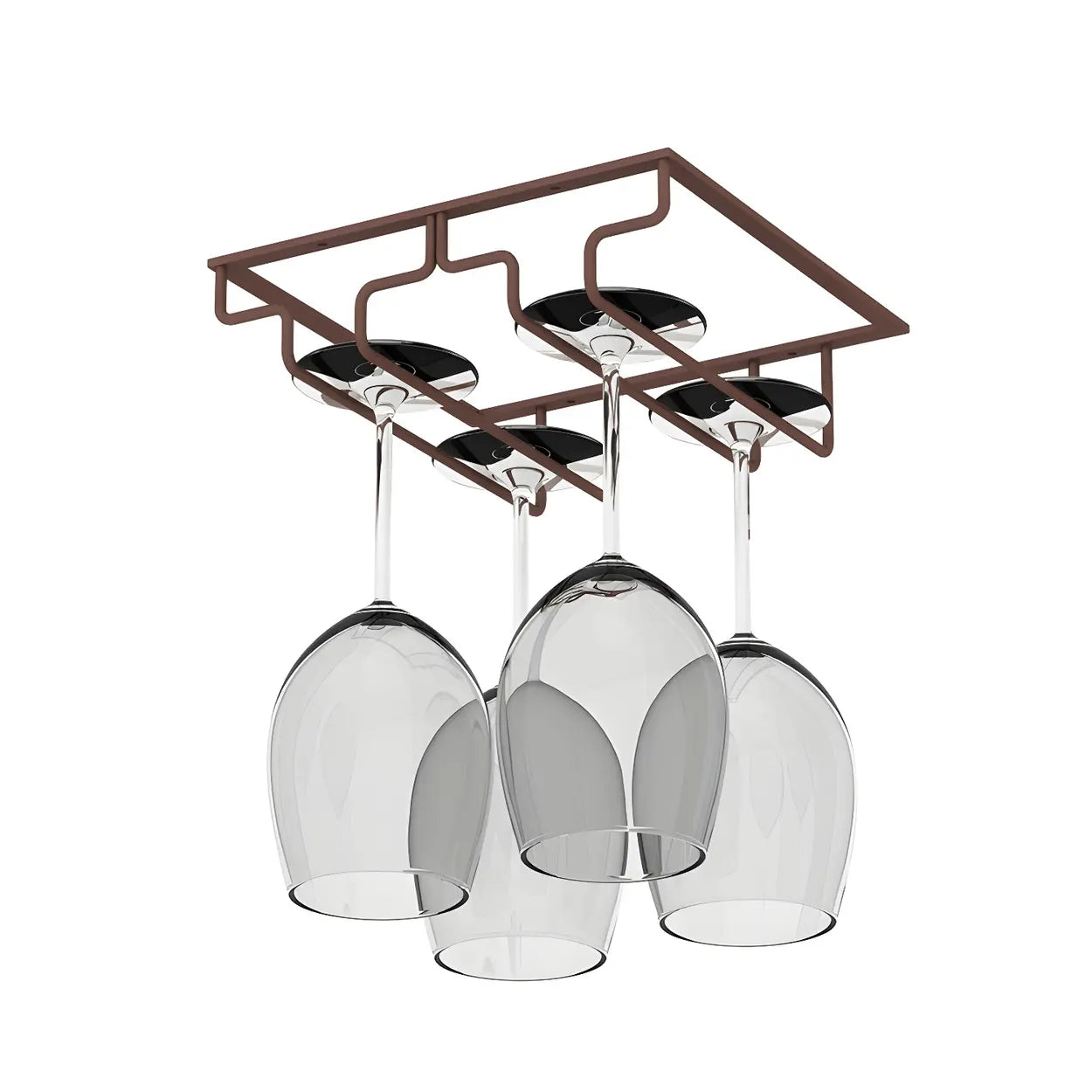 Minimalist Black Metal Hanging Wine Rack