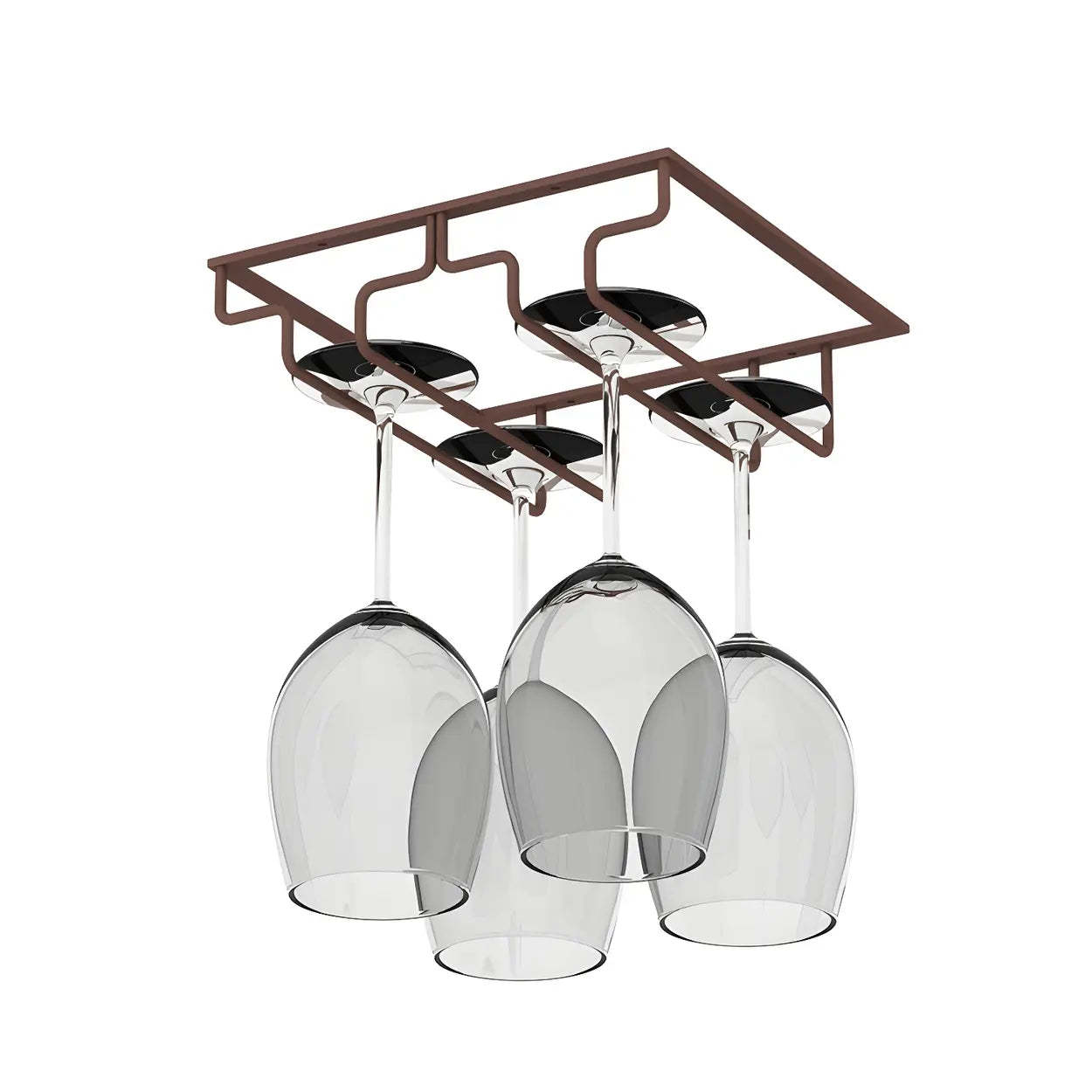 Minimalist Black Metal Hanging Wine Rack