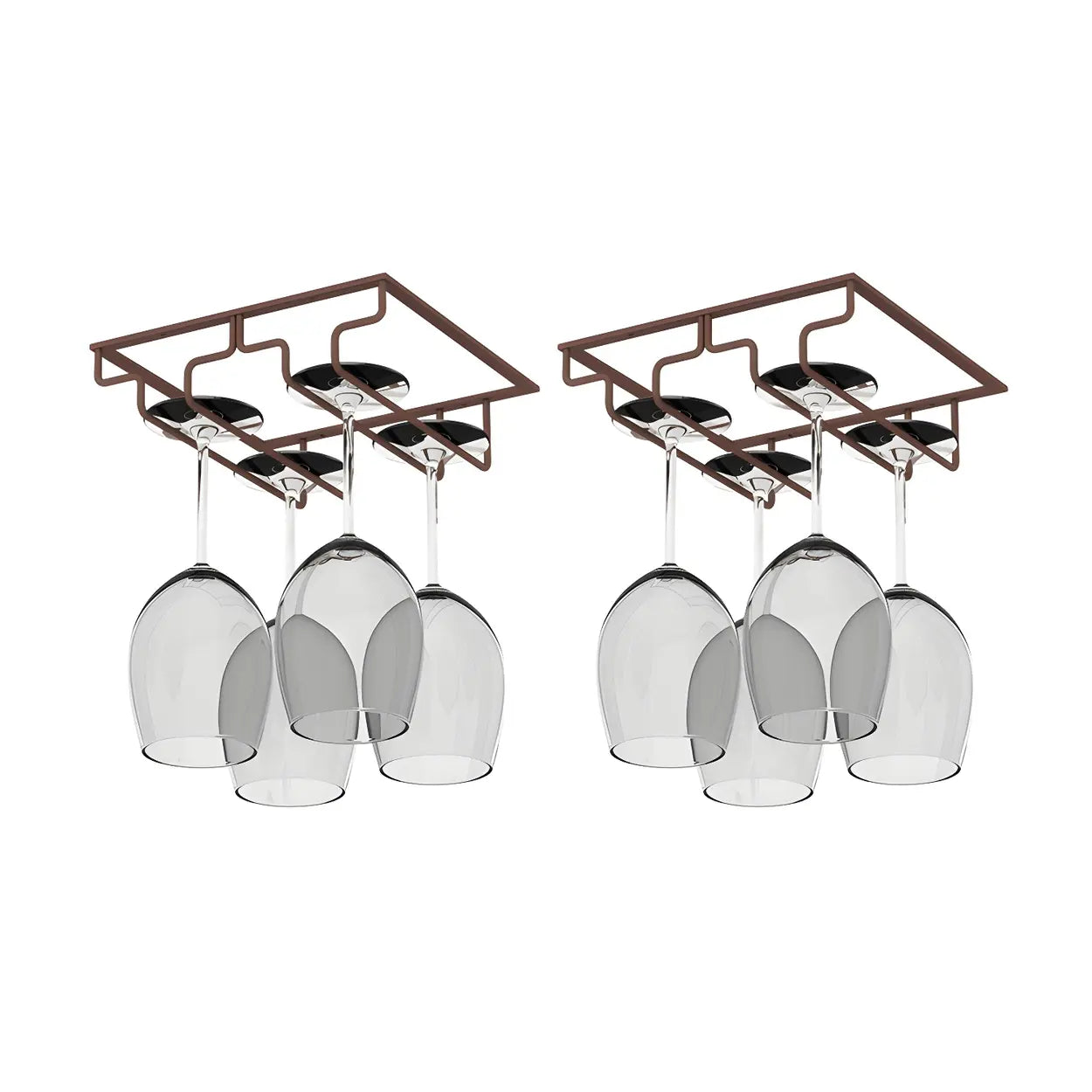 Minimalist Black Metal Hanging Wine Rack