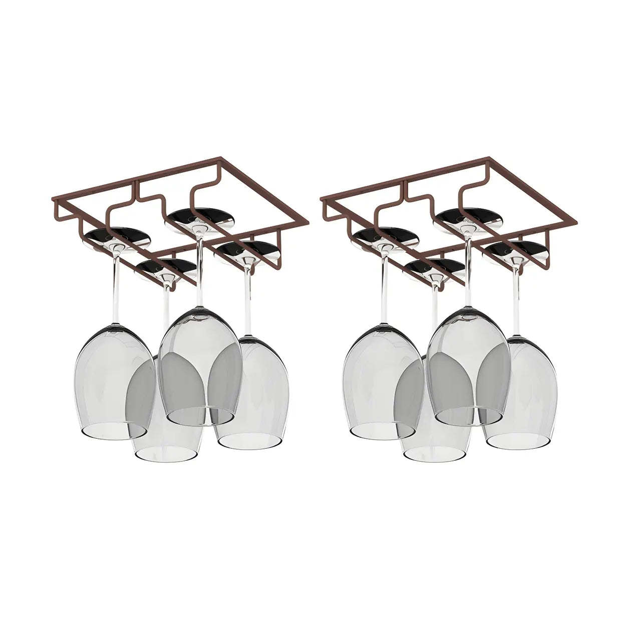 Minimalist Black Metal Hanging Wine Rack