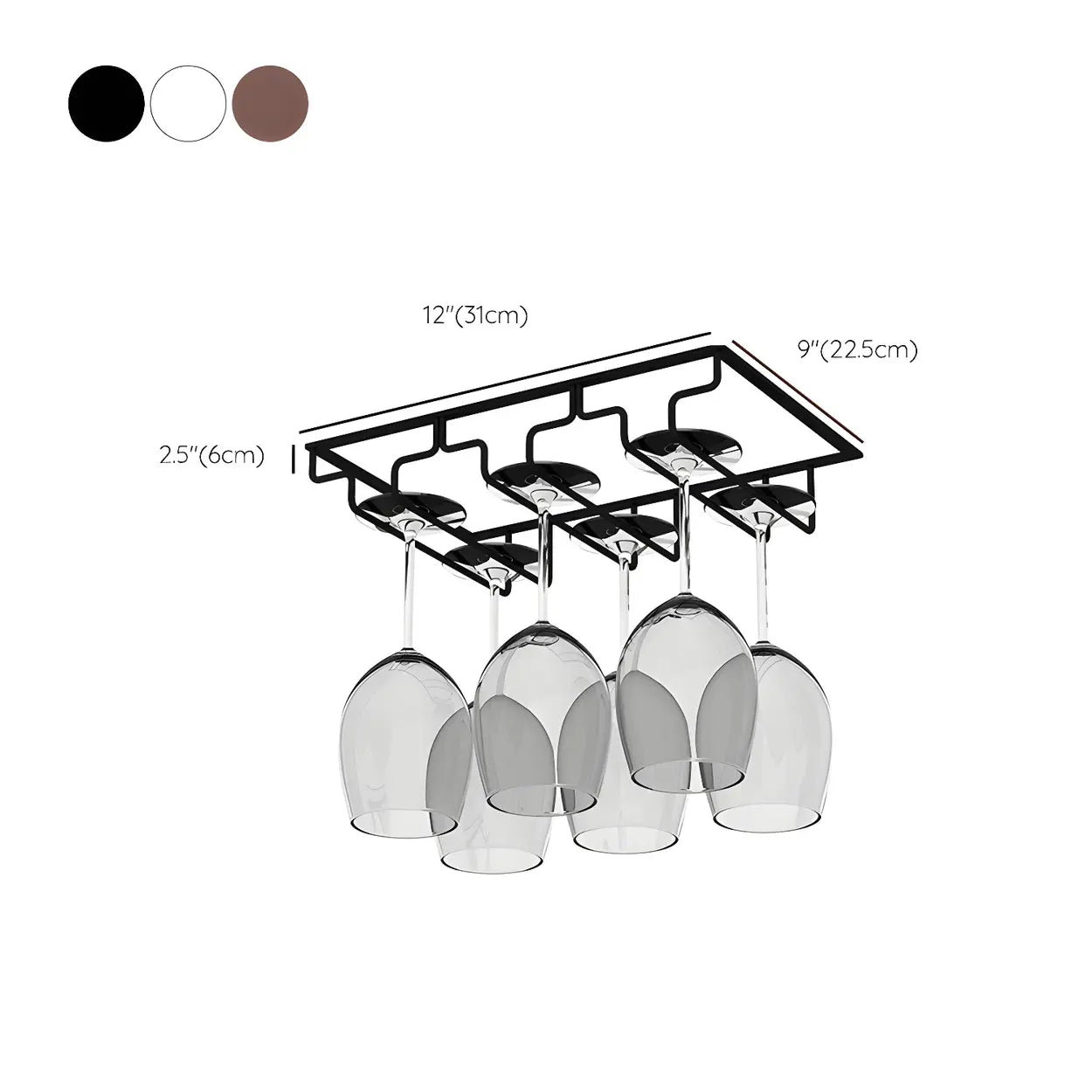 Minimalist Black Metal Hanging Wine Rack