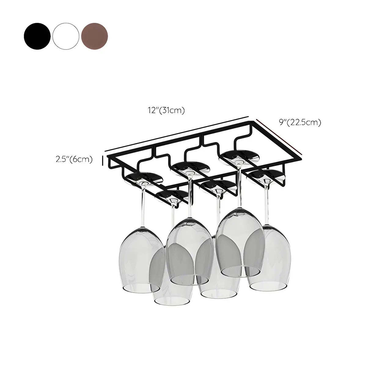 Minimalist Black Metal Hanging Wine Rack