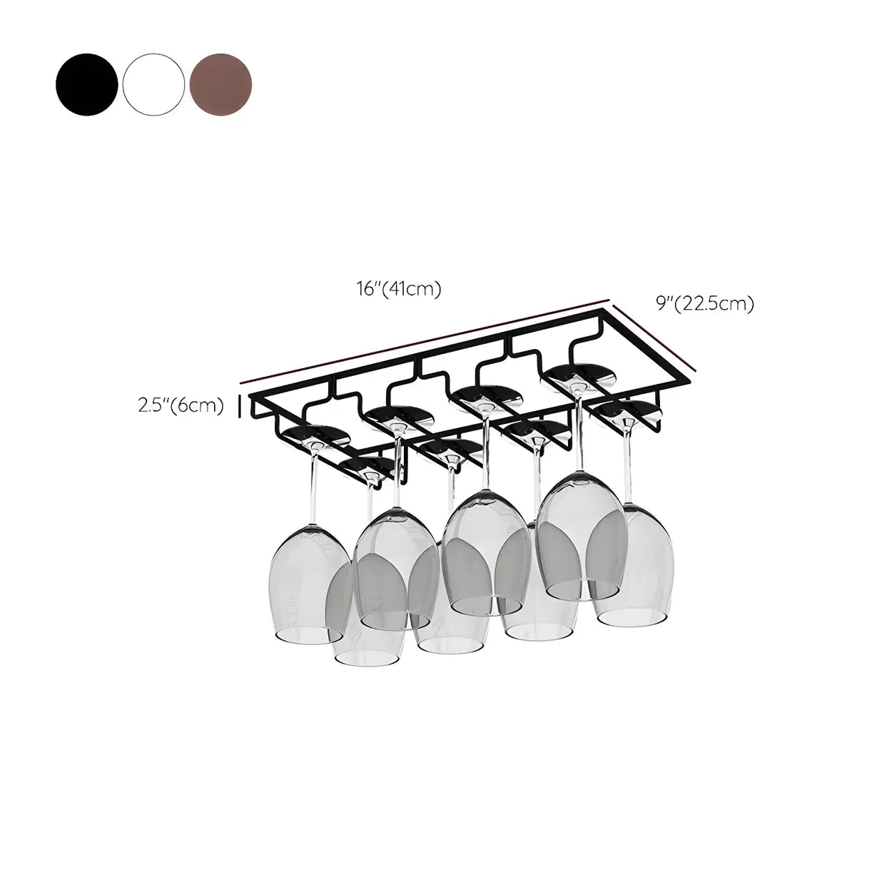 Minimalist Black Metal Hanging Wine Rack