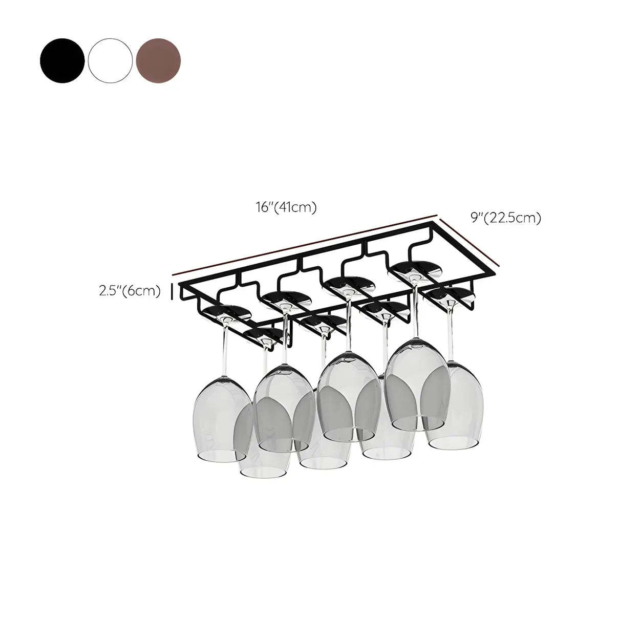 Minimalist Black Metal Hanging Wine Rack