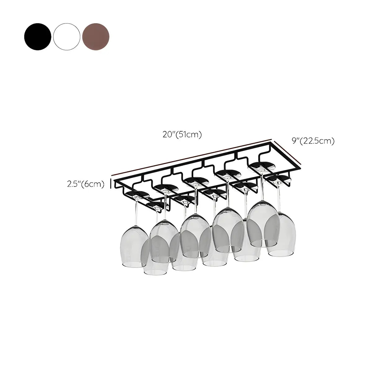 Minimalist Black Metal Hanging Wine Rack