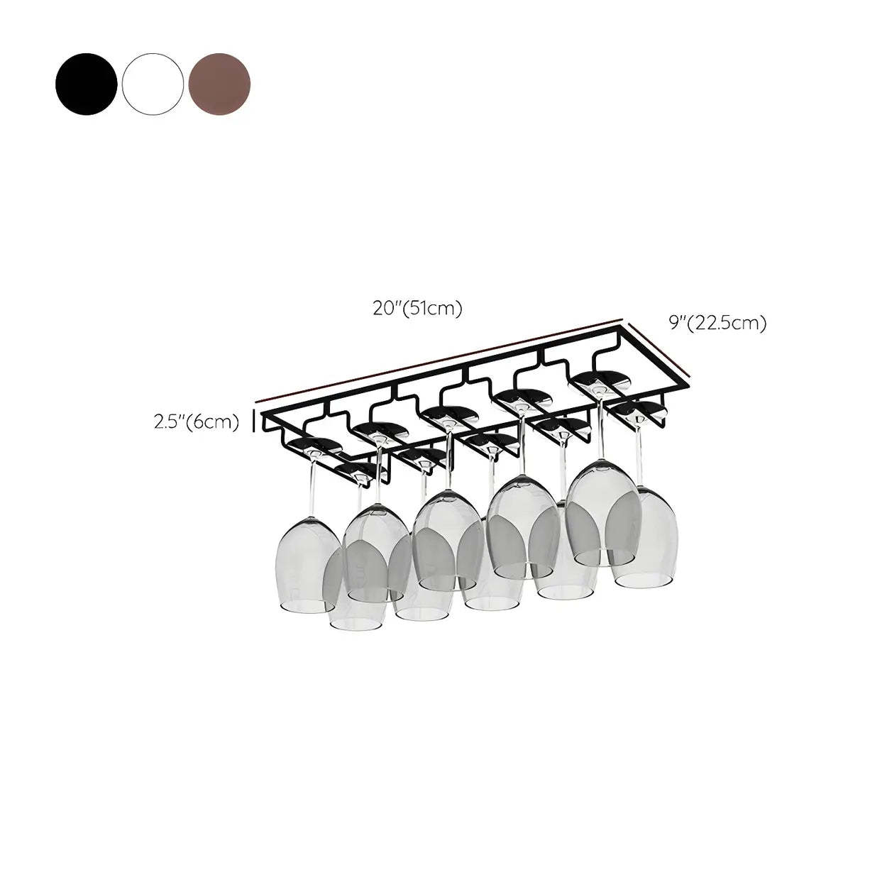 Minimalist Black Metal Hanging Wine Rack