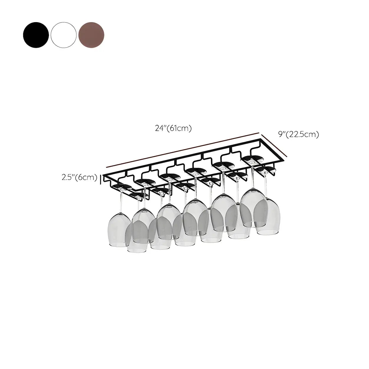 Minimalist Black Metal Hanging Wine Rack