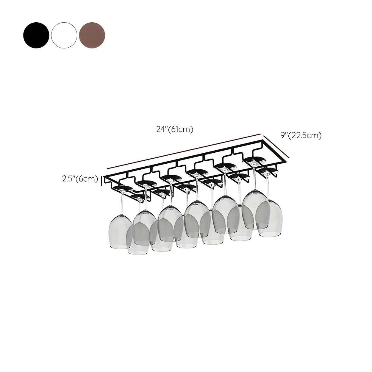 Minimalist Black Metal Hanging Wine Rack