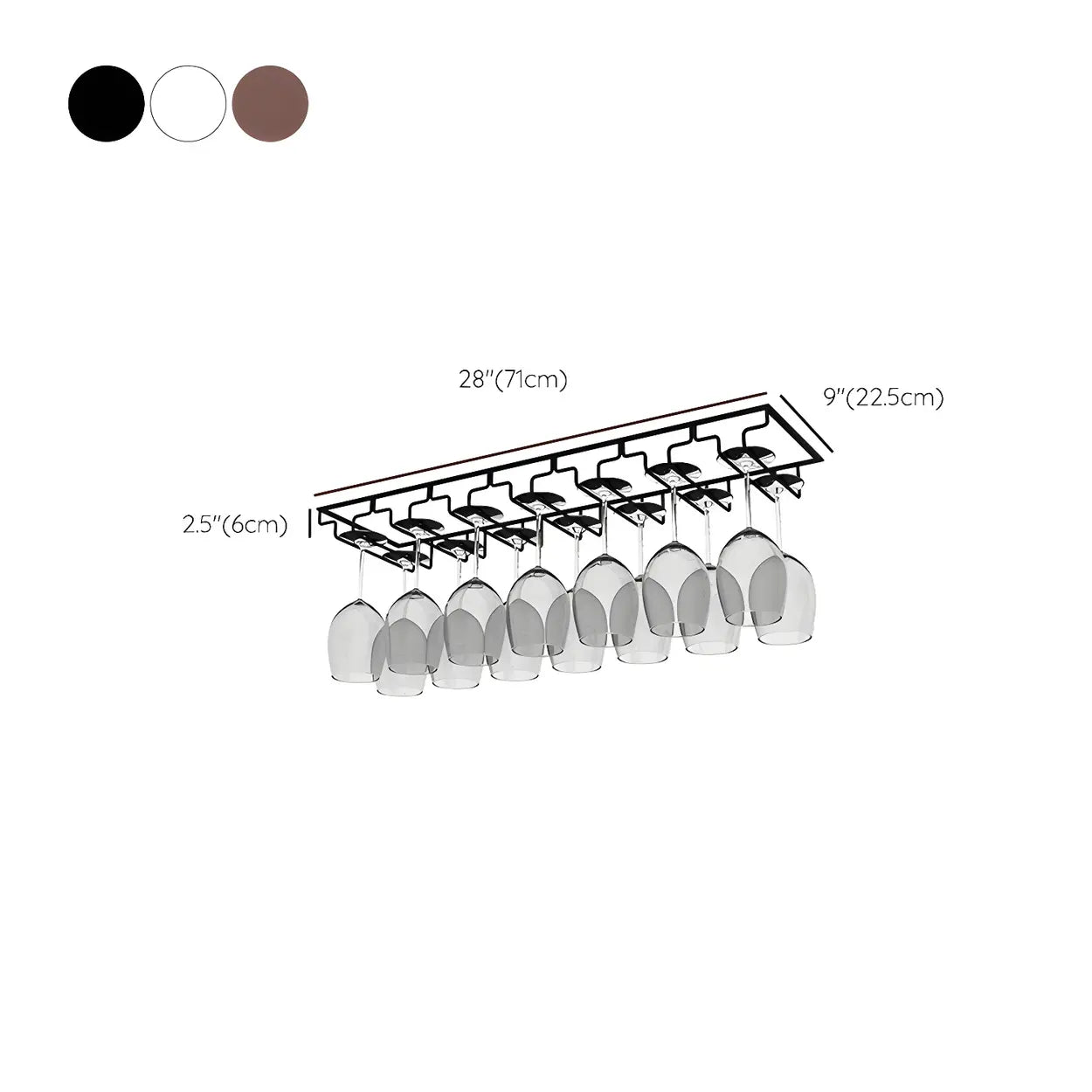 Minimalist Black Metal Hanging Wine Rack