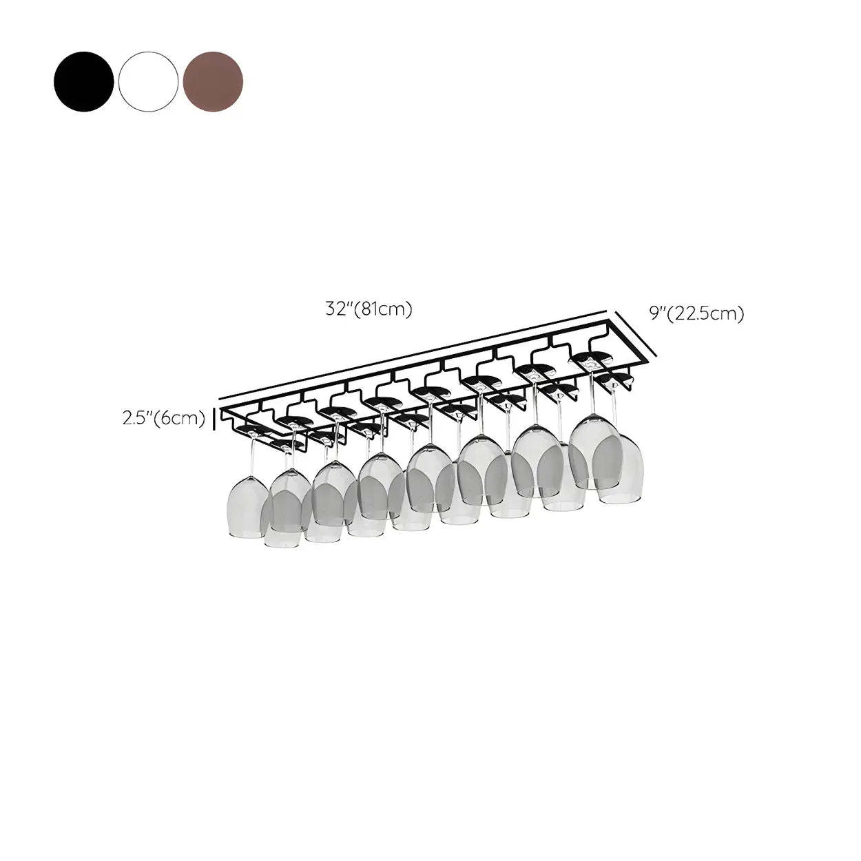 Minimalist Black Metal Hanging Wine Rack