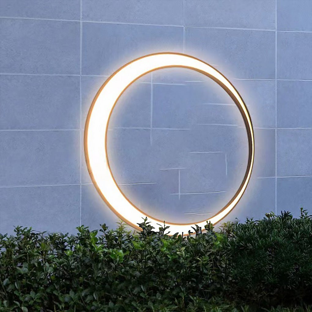 Circular Moon Led Waterproof Ip65 Modern Outdoor Wall Lights Wall Lamp-Lighom