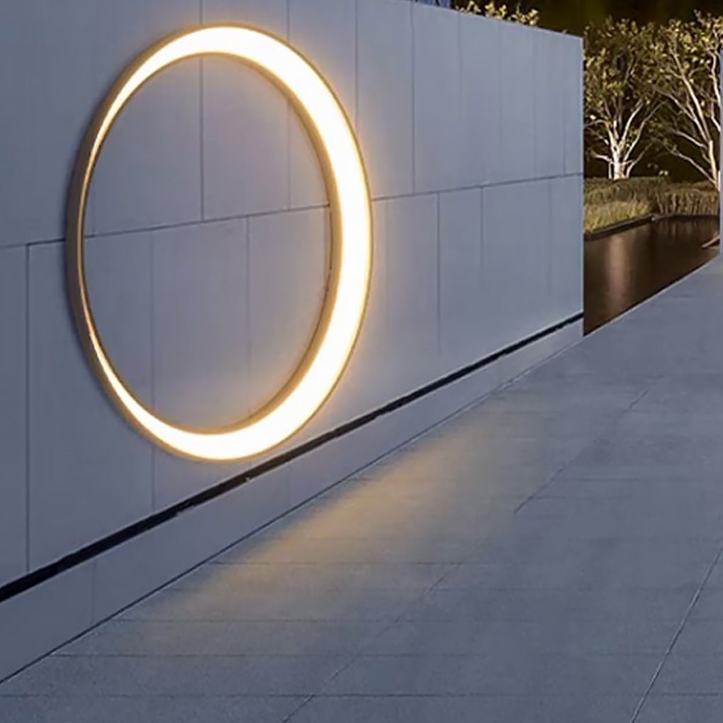 Circular Moon Led Waterproof Ip65 Modern Outdoor Wall Lights Wall Lamp-Lighom