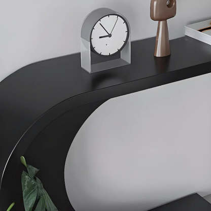 Minimalist C-Shaped Wood Modern Console Table