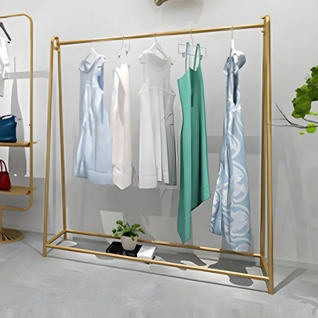 Minimalist Gold Metal A-Shaped Coat Rack