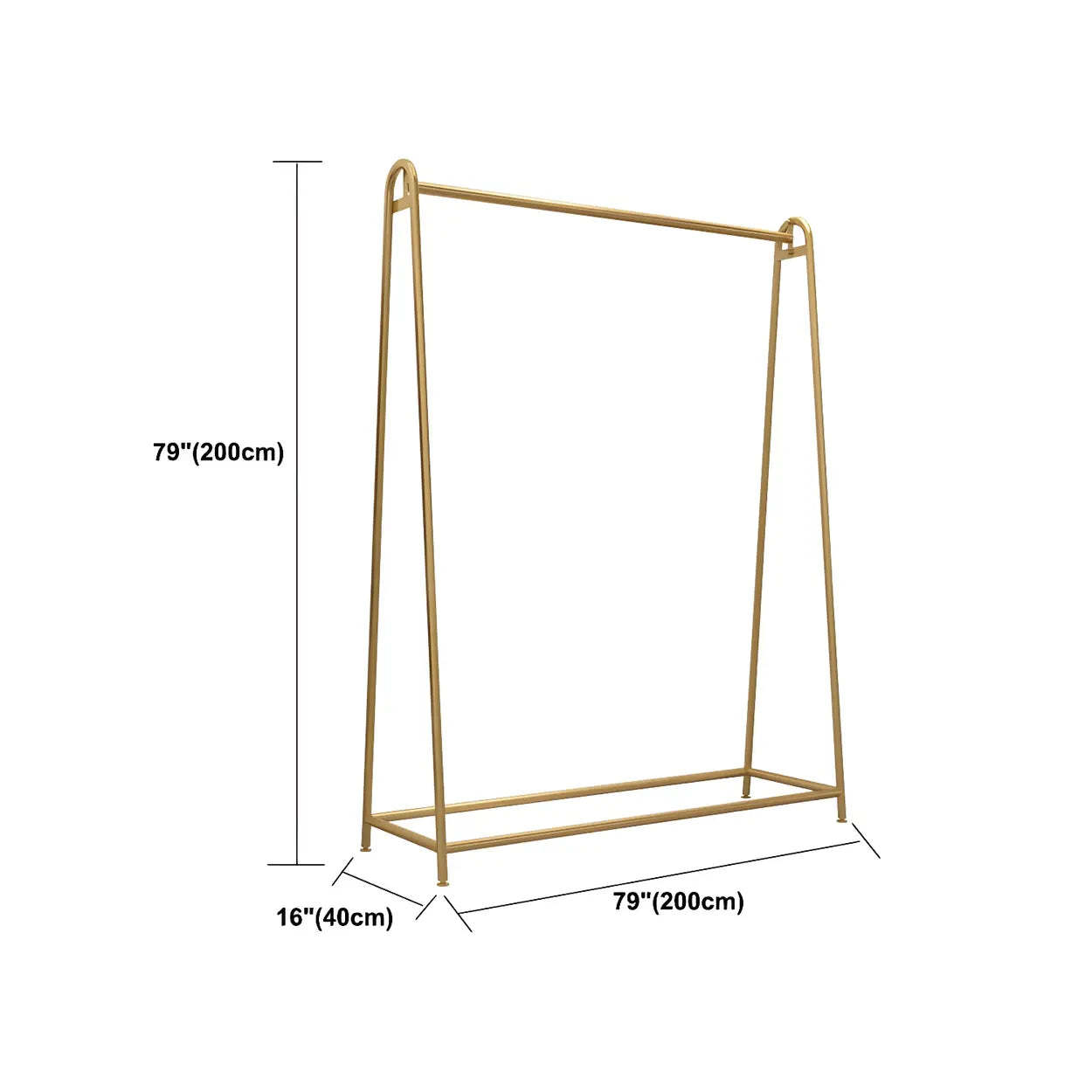 Minimalist Gold Metal A-Shaped Coat Rack