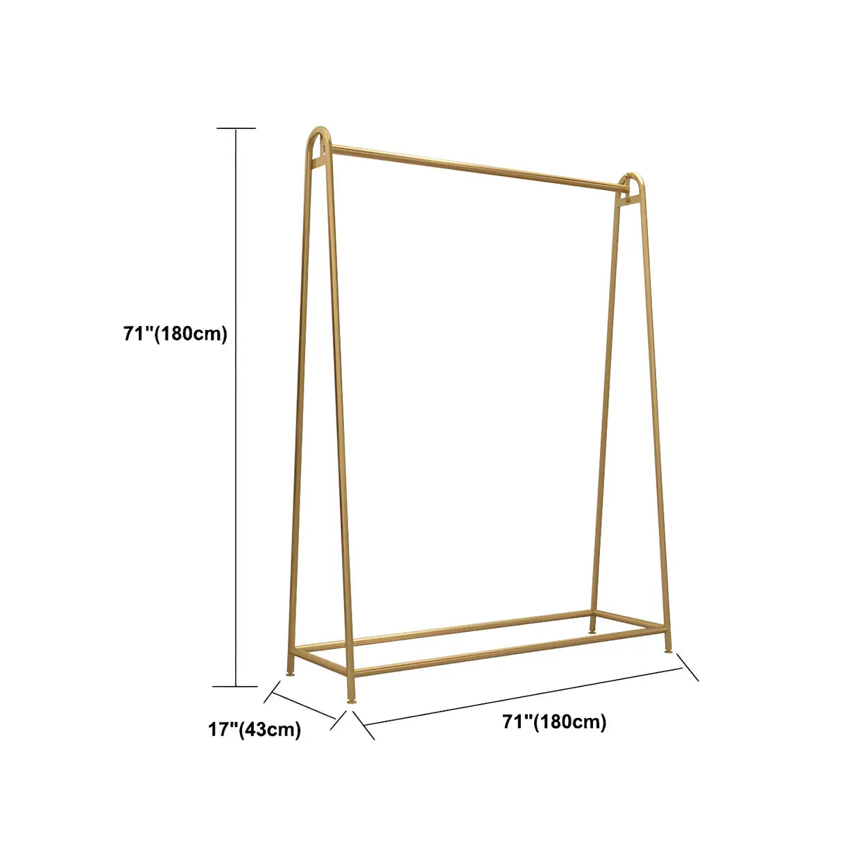 Minimalist Gold Metal A-Shaped Coat Rack