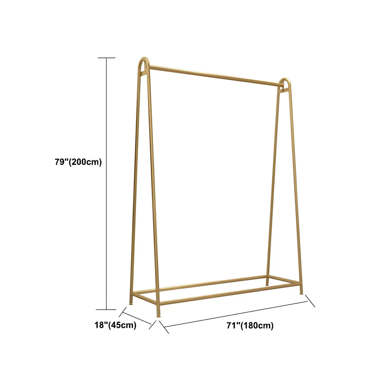 Minimalist Gold Metal A-Shaped Coat Rack