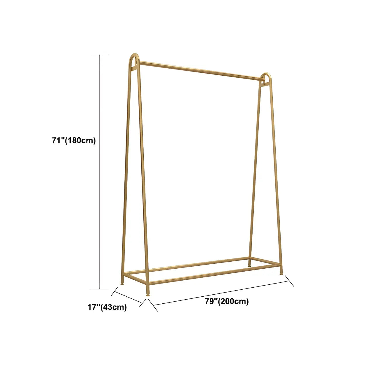 Minimalist Gold Metal A-Shaped Coat Rack