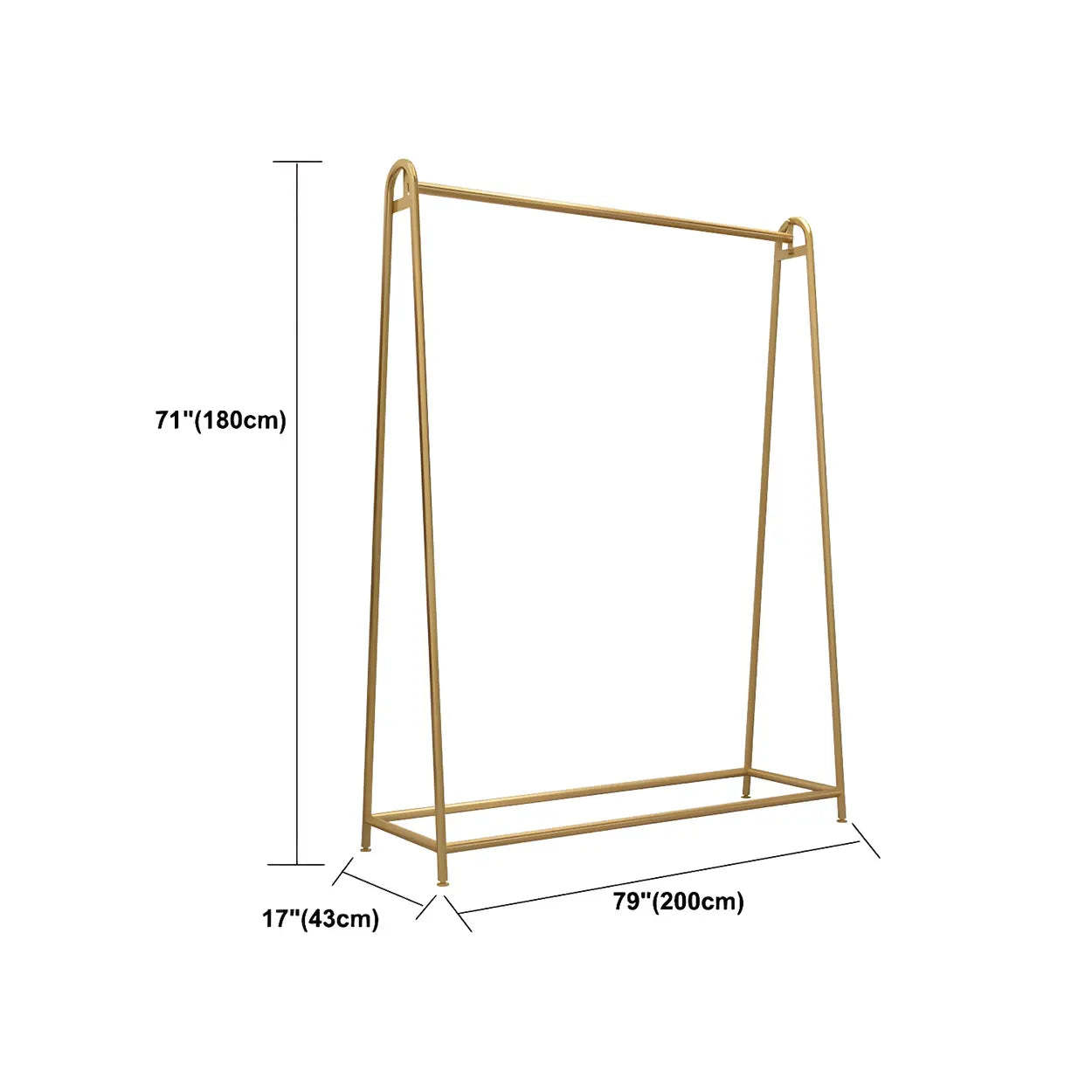 Minimalist Gold Metal A-Shaped Coat Rack