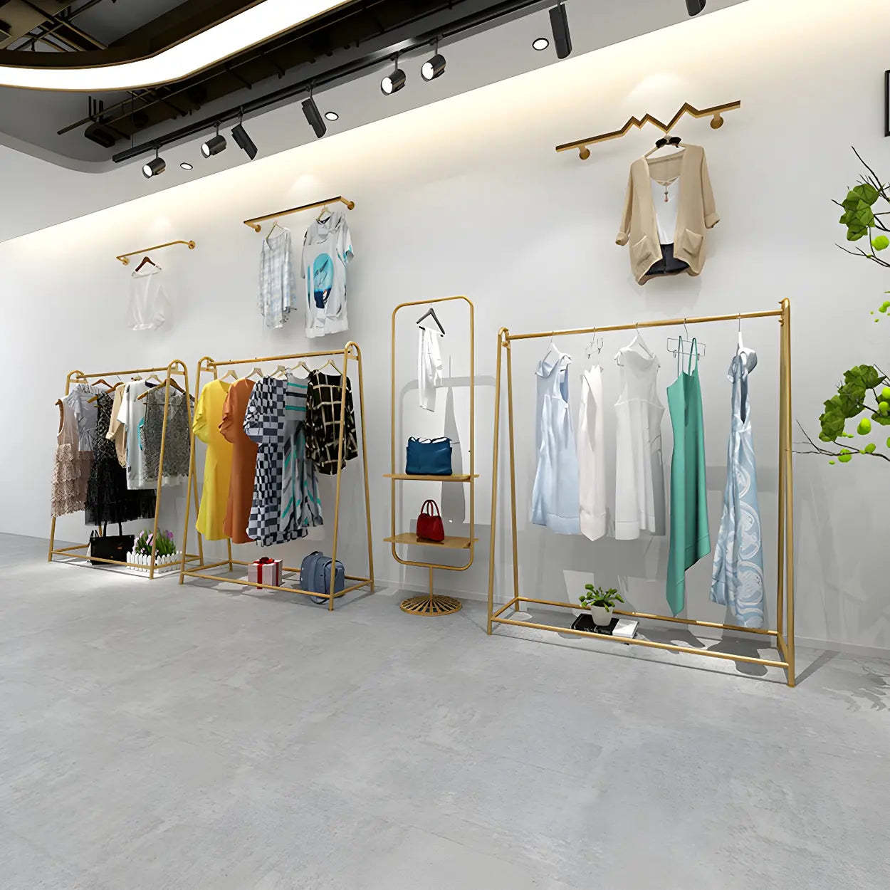Minimalist Gold Metal A-Shaped Coat Rack
