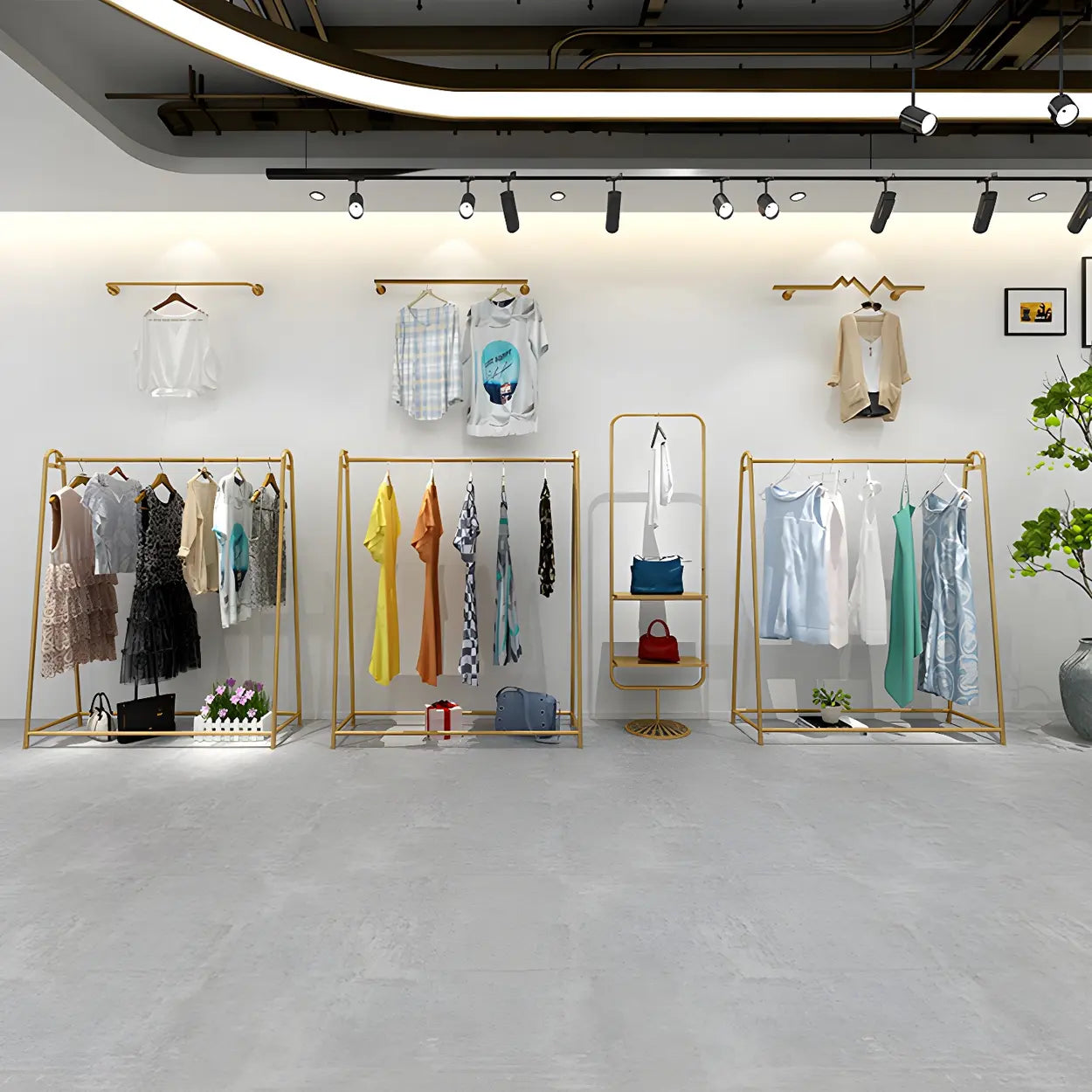 Minimalist Gold Metal A-Shaped Coat Rack
