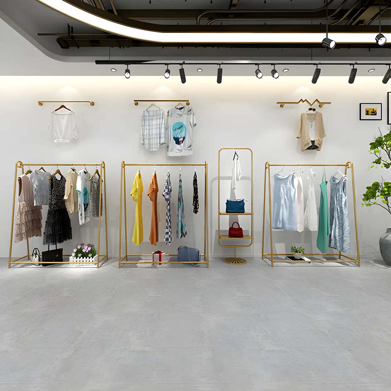 Minimalist Gold Metal A-Shaped Coat Rack