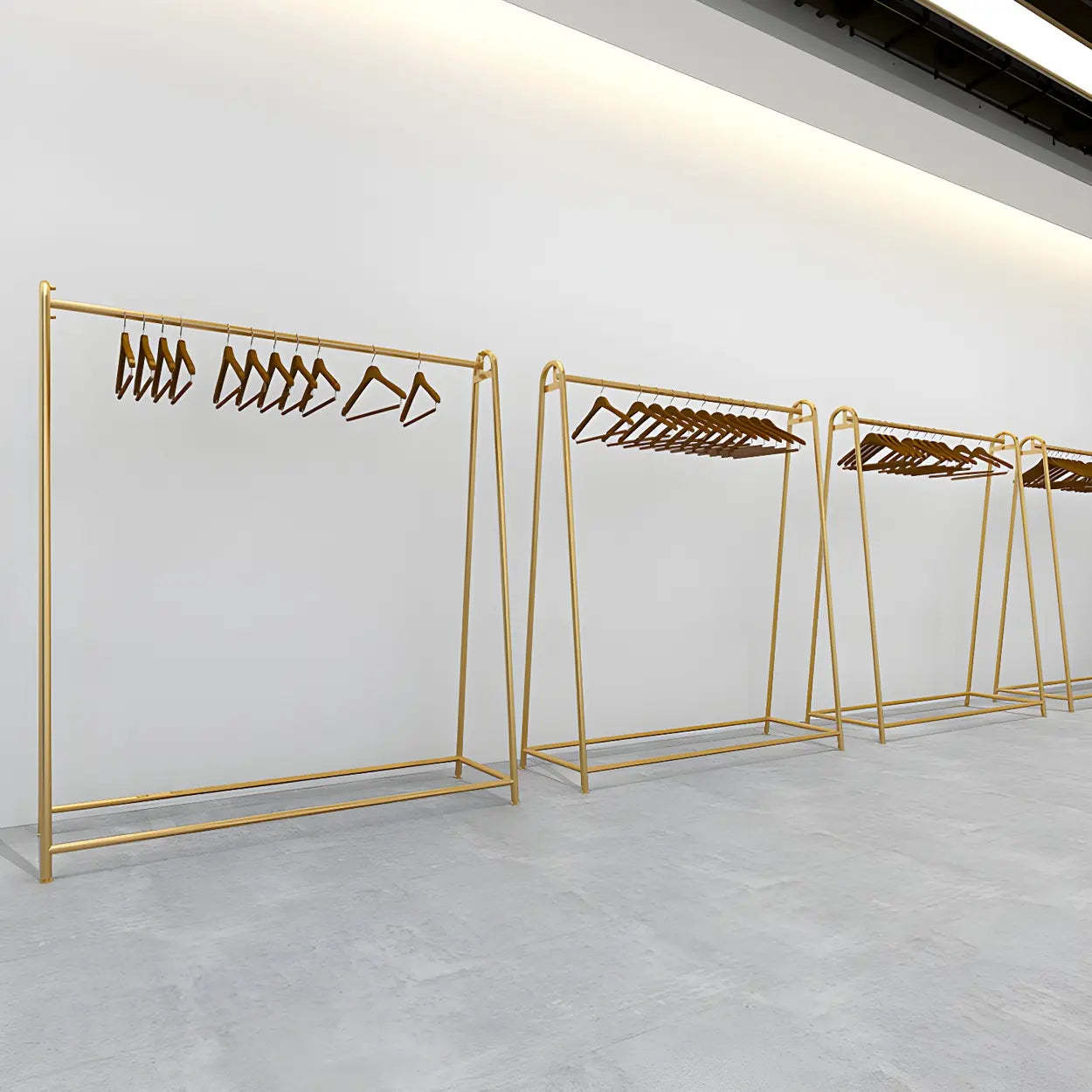 Minimalist Gold Metal A-Shaped Coat Rack
