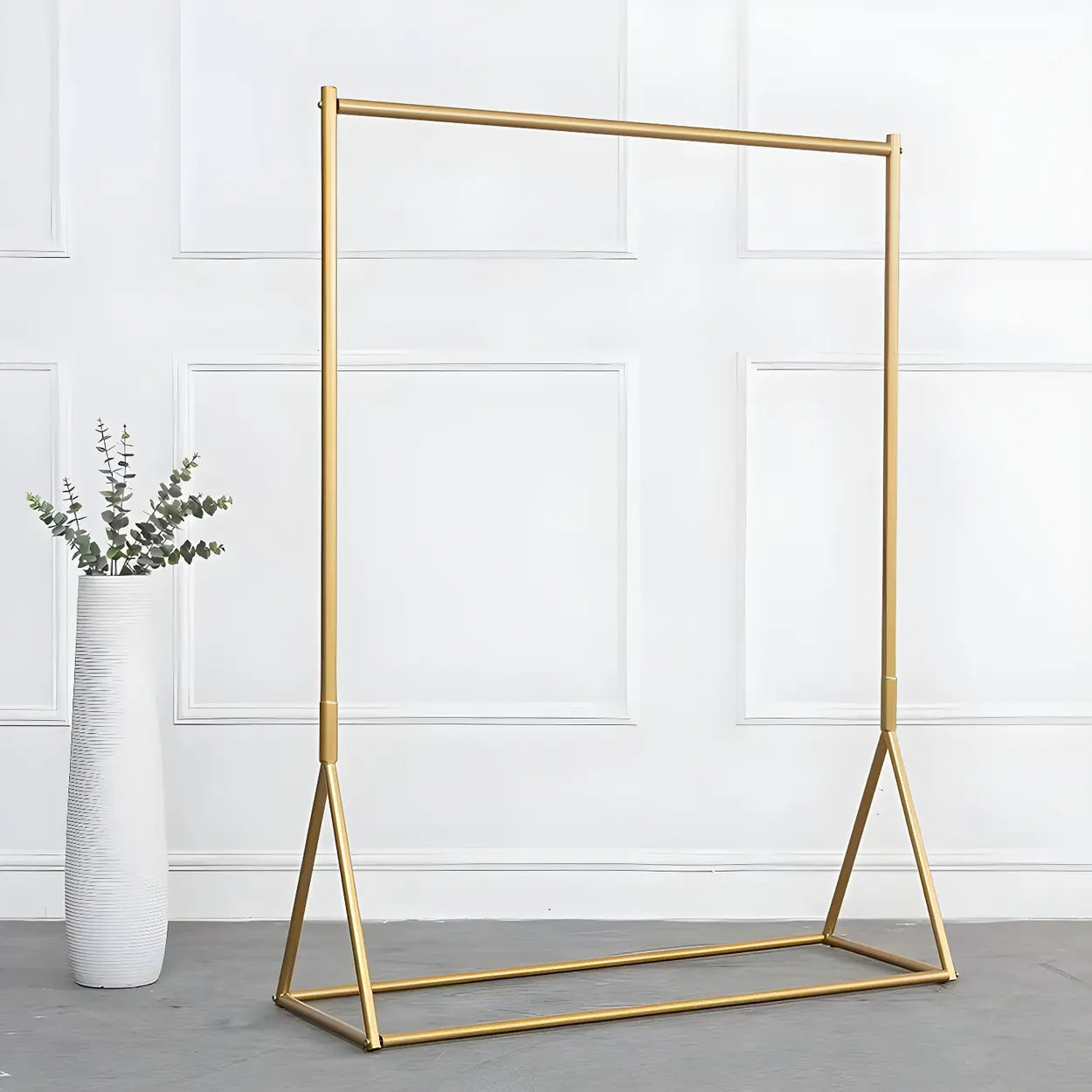 Minimalist Gold Metal Freestanding Coat Rack