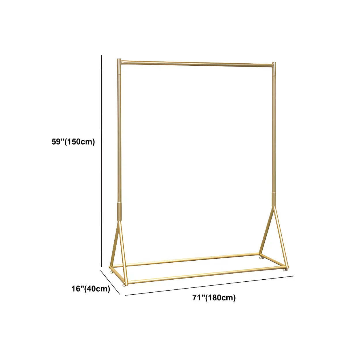 Minimalist Gold Metal Freestanding Coat Rack