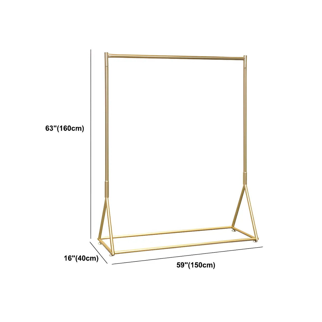 Minimalist Gold Metal Freestanding Coat Rack