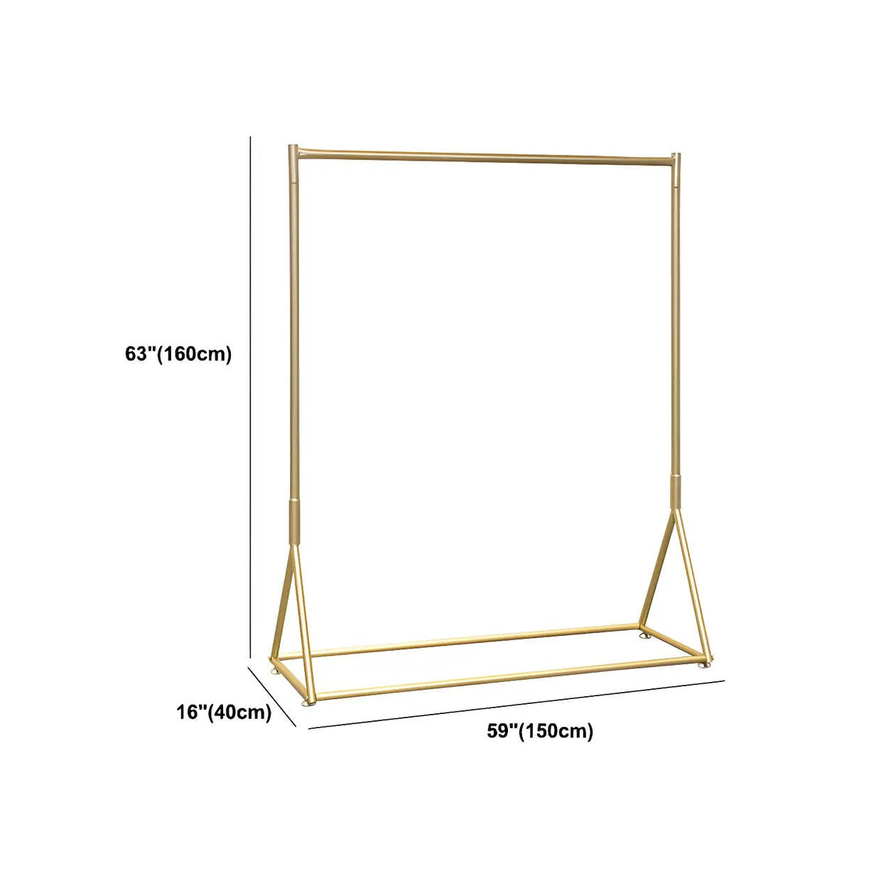 Minimalist Gold Metal Freestanding Coat Rack