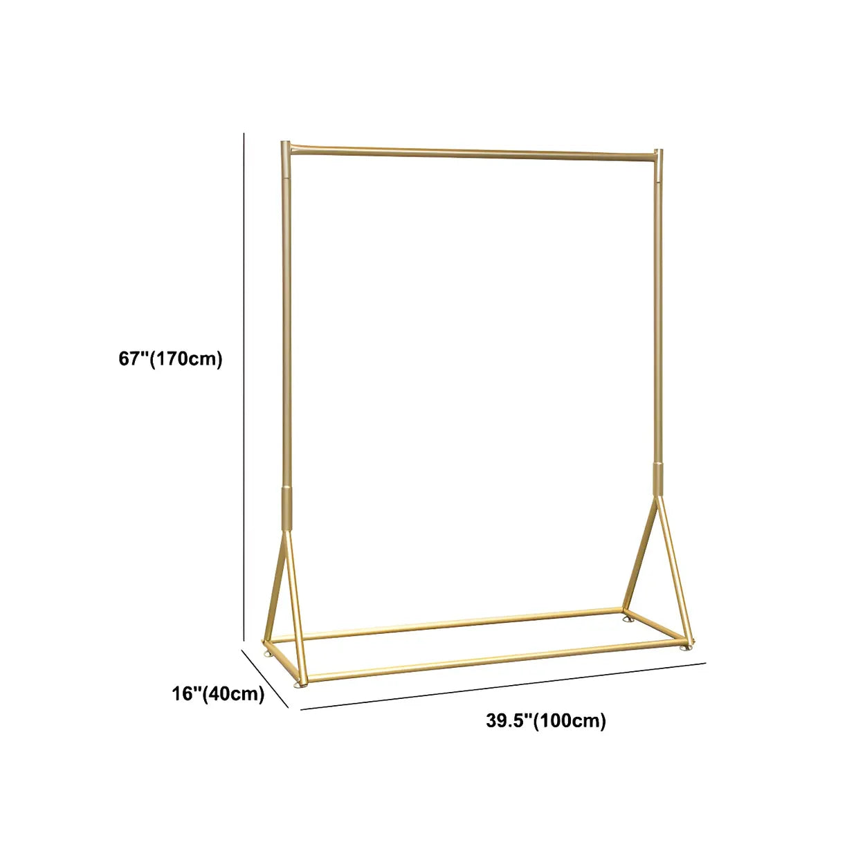 Minimalist Gold Metal Freestanding Coat Rack