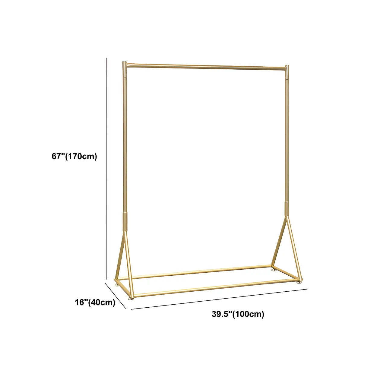 Minimalist Gold Metal Freestanding Coat Rack