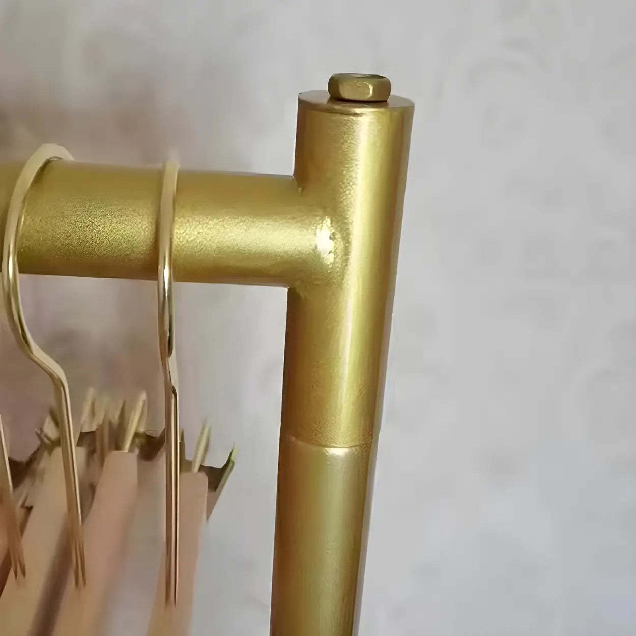 Minimalist Gold Metal Freestanding Coat Rack