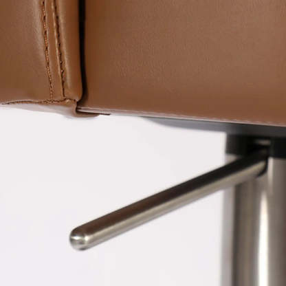 Minimalist Gray Rotatable Barrel Seat Bar Stool