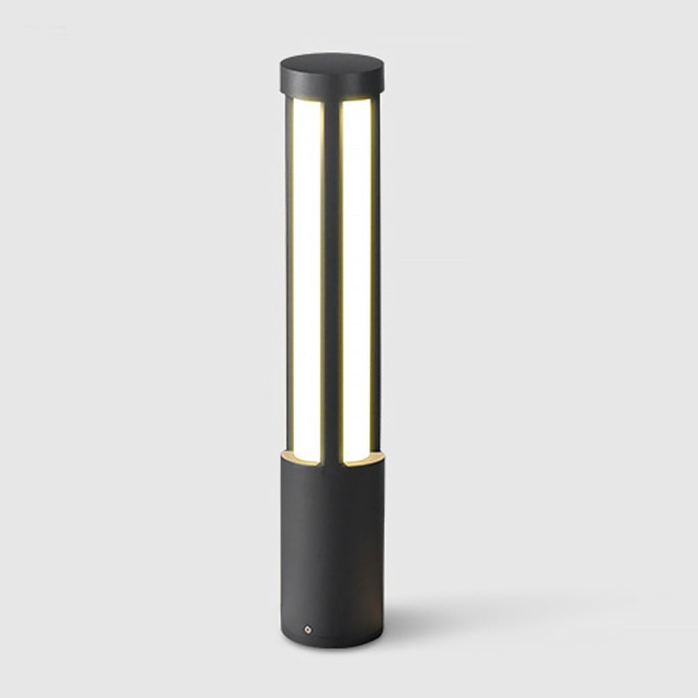 Cylinder Shaped LED Black Modern Outdoor Post Lights Pole Lamp Path Lights-Lighom