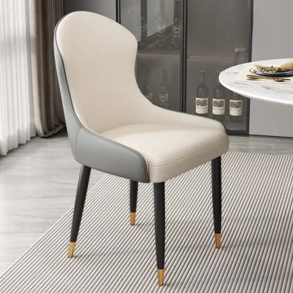 Minimalist Leather Upholstered Dining Chairs