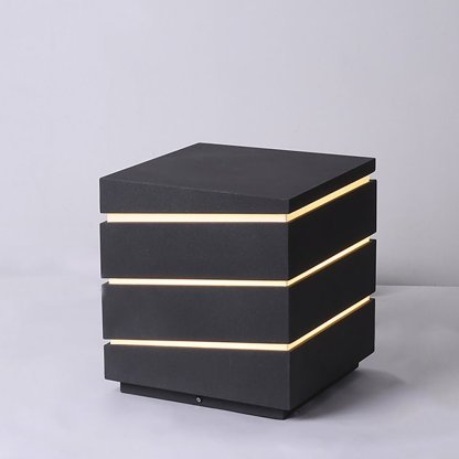 Square Line Decor LED Waterproof IP65 Black Minimalist Outdoor Light-Lighom